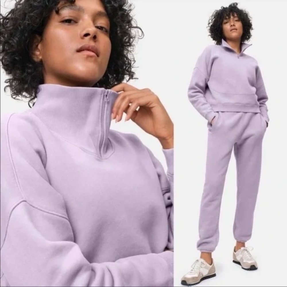LOUNGE SET ! Outdoor Voices Nimbus 1/4 Zip Sweatshirt & Pant Set